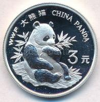 Kína 1997. 3Y Ag "WWF - Panda" T:PP China 1997. 3 Yuan Ag "WWF - Panda" C:PP