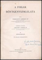 1937 Ferenczy Károly Dr.: A fogak röntgenvizsgálata. II. Röntgenatlasz. 160 röntgenkép fényképmásola...