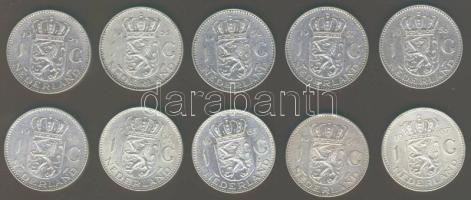 Hollandia 1954-67. 1G Ag (10x) klf évszámokkal T:2,2/3