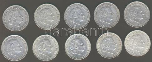 Hollandia 1954-67. 1G Ag (10x) klf évszámokkal T:2,2/3