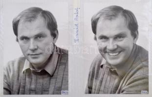 cca 1970 Magyar színészek mutatványos albuma, 11 színészről készült 29 portré, öntapadós albumba hel...
