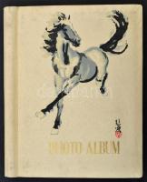 cca 1970 Magyar színészek mutatványos albuma, 11 színészről készült 29 portré, öntapadós albumba hel...