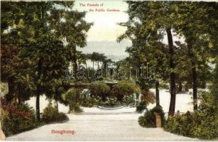 Hongkong, The Fountain of the Public Gardens, park (EK)