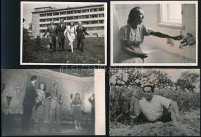 cca 1942 Színészek, 21 db vintage fotó, többsége feliratozva, pecsételve, 9x12 cm és 18x16 cm között