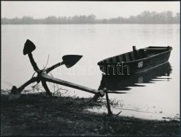 cca 1973 Vizes tájak, Gebhardt György (1910-1993) budapesti fotóművész hagyatékából 2 db vintage fén...