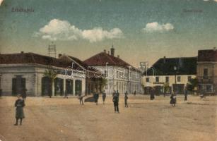 Érsekújvár, Nové Zámky - 2 db régi városképes lap, sarokhiány / 2 pre-1945 town-view postcards, miss...