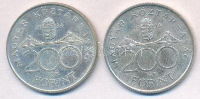 1994. 200Ft Ag "Deák" (2x) T:2