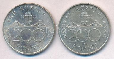 1994. 200Ft Ag "Deák" (2x) T:2