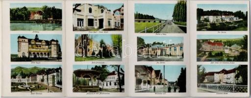 Pöstyén, Pistyan, Piestany; kihajtható 5 részes leporellólap / foldable 5-tiled leporellocard, spa (...