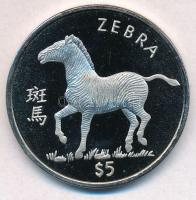 Libéria 1997. 5$ Cu-Ni "Zebra" T:1-(PP) 
Liberia 1997. 5 Dollars Cu-Ni "Zebra" ...