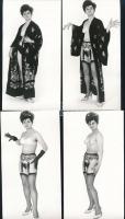 cca 1967 Előjáték, 5 db szolidan erotikus vintage fénykép, 15x8 cm / 5 erotic photos