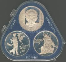 1976. 200Ft Ag 3klf db "Festők I. - Derkovits, Szinyei, Munkácsi" sor T:PP Eredeti MNB tokban (tok sérült)!