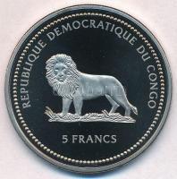 Kongói Demokratikus Köztársaság 2002. 5Fr Cu-Ni "Vadvédelem - Pillangó" hologramos forgalm...