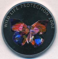 Kongói Demokratikus Köztársaság 2002. 5Fr Cu-Ni Vadvédelem - Pillangó hologramos forgalmi emlékpénz T:1 Congo Democratic Republic 2002. 5 Francs Cu-Ni Wild Life Protection - Butterfly commemorative coin with hologram C:UNC Krause KM#58