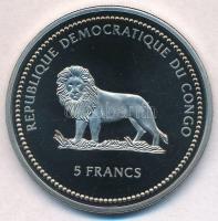 Kongói Demokratikus Köztársaság 2002. 5Fr Cu-Ni "Vadvédelem - Pillangó" hologramos forgalm...