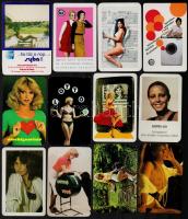 1972-1998 12 db hölgyeket ábrázoló kártyanaptár, köztük erotikusak is