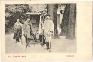 Pöstyén, Pistyan, Piestany; Infanterista a fürdőben. Laufer Nándor kiadása / infanterist, spa carriage