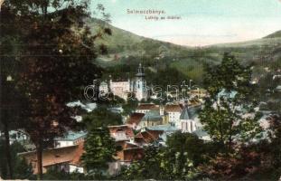Selmecbánya, Banská Stiavnica; Látkép az óvárral. Joerges kiadása / general view, castle (kopott sarkak / worn corners)