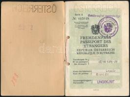 1959 Osztrák útlevél magyar férfi részére / Austrian passport