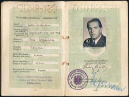 1959 Osztrák útlevél magyar férfi részére / Austrian passport