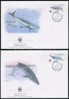 WWF: Whale set on 4 FDC WWF: Bálna sor 4 FDC-n