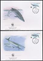 WWf Whale set on 4 FDC WWF Bálna sor 4 FDC-n