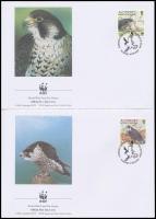 WWF Peregrine falcon 4 FDCs WWF Vándorsólyom 4 FDC