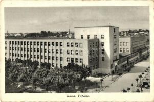 Kassa, Kosice - 3 db régi városképes lap: Generali palota, automobilok, Bankófüred, Főposta / 3 pre-...