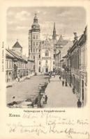 Kassa, Kosice - 3 db régi városképes lap: Dóm, Szabadság tér, Szent Mihály kápolna / 3 pre-1945 town...