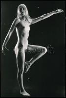 cca 1971 Szőke ciklon éjszakája, 4 db szolidan erotikus vintage fénykép, 18x7,5 cm és 18x12 cm / 4 e...