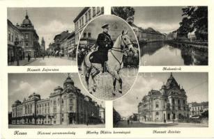Kassa, Kosice - 3 db régi városképes lap / 3 pre-1945 town-view postcards