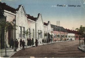 Érsekújvár, Nové Zámky - 3 db régi városképes lap: Széchenyi utca, benzin töltőállomás, Fő tér / 3 p...