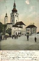 Besztercebánya, Banska Bystrica - 3 db régi városképes lap / 3 pre-1945 town-view postcards