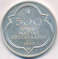 1990. 500Ft Ag "Mátyás király - Buda" T:BU 
Adamo EM114