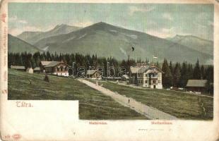 Tátra, Magas Tátra - 4 db régi városképes lap / 4 pre-1945 town-view postcards