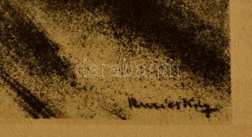 Ruzicskay György (1896-1993): Felismerés. Algrafia, papír, jelzett az algrafián, 24×18 cm