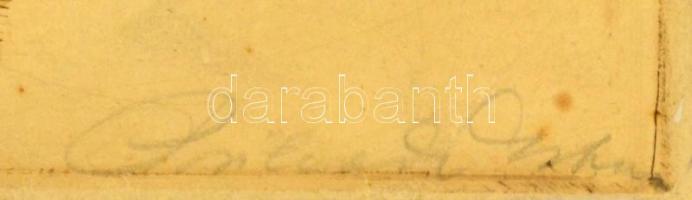 Prihoda István (1891-1965):Törölköző női akt, színezett rézkarc, papír, jelzett, üvegezett keretben,...