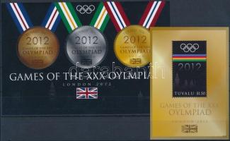 Summer Olympics, London mini sheet + block, Nyári Olimpia, London kisív + blokk