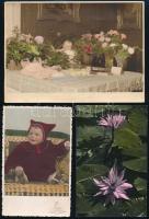 cca 1960 Kézzel színezett fényképek, 4 db vintage fotó, 12,5x17 cm és 13,5x8,5 cm