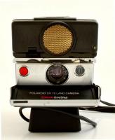 Polaroid SX-70 Land Camera Sonnar One Step fényképezőgép, Nissin FSX vakuval, jó állapotban / Vintag...