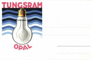 Tungsram Opal izzó reklámlapja / light bulb advertisement postcard