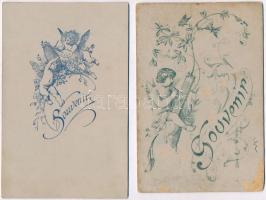 cca 1880-1910 2 db keményhátú katonai fotó, 17×11 cm