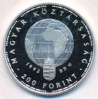 1992. 200Ft Ag "Veszélyeztetett állatvilág - Gólya" T:PP 
Adamo EM126