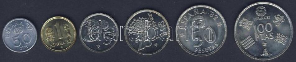 Spanyolország 1982. 50c, 1P, 5P, 25P, 50P, 100P "Labdarúgó VB" sor T:1/2,2