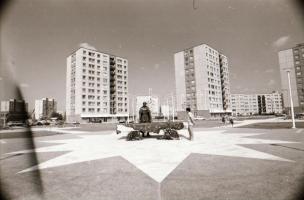 cca 1978-1983 Kecskeméti tornaünnepély, Széchenyi szobor avatás, használt cikk piac, felvétel soroza...