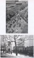 cca 1925 Budapest, az 5-ös és 53-as villamosok, Fekete György (1904-1990) budapesti fényképész gyűjtéséből, 2 db mai nagyítás, 10x15 cm