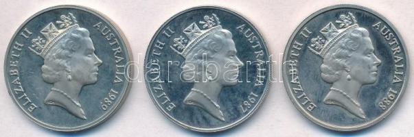Ausztrália 1987. 20c Cu-Ni + 1988. 20c Cu-Ni + 1989. 20c Cu-Ni "Kacsacsőrű emlős" T:1(PP)
...