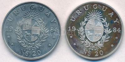 Uruguay 1984. 20NP Cu-Ni "FAO" + 1984. 20NP Ag "FAO" T:1,1(PP) kis patina
Urugu...