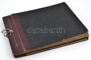 cca 1917-1960 Kichler Miklós és József hajós kapitányok családi albuma 466 db beragasztott vintage f...