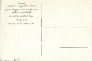 Budapest V. Grand Hotel Hungaria szálloda reklámlapja, gőzhajók (EK)